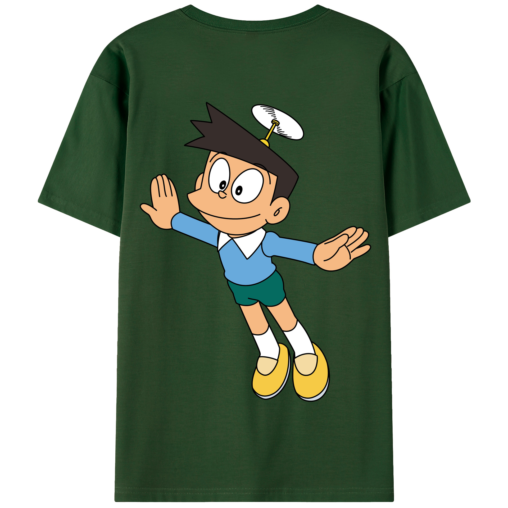 （画像用） ドラえもん 骨川 スネ夫 Doraemon Honekawa Suneo 綿100％半袖Tシャツ（背面プリント）